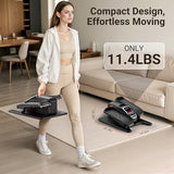 Elliptical Exercise Machine, Under Desk Ellipse Leg Exerciser for Home Office, Quiet Electric Seated Pedal Elliptical for Seniors with 12 Adjustable Speeds, Remoter, Footstraps